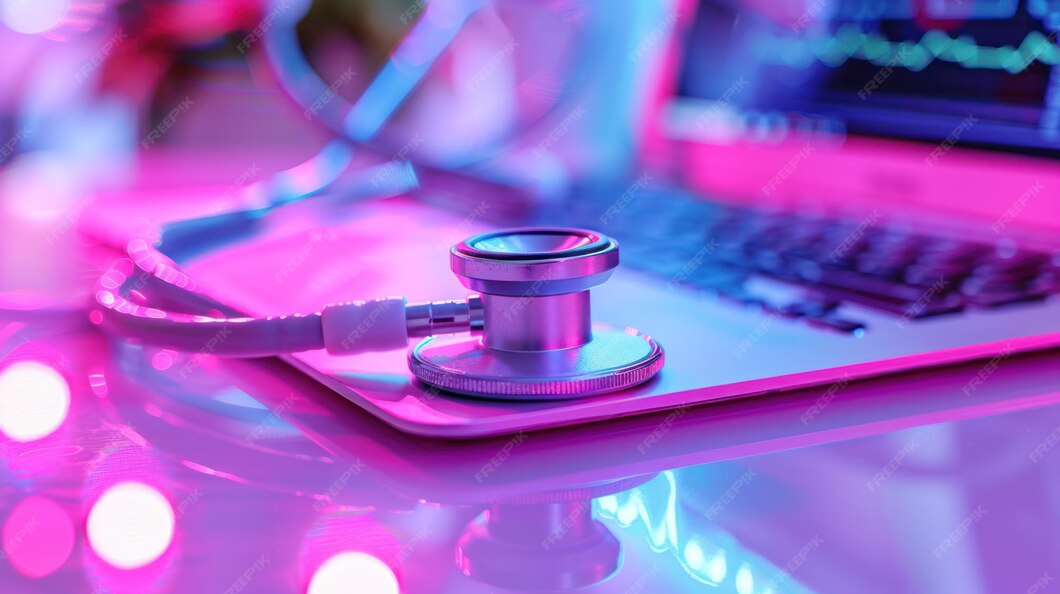 Stethoscope Laptop With Neon Lights 1305991 1123